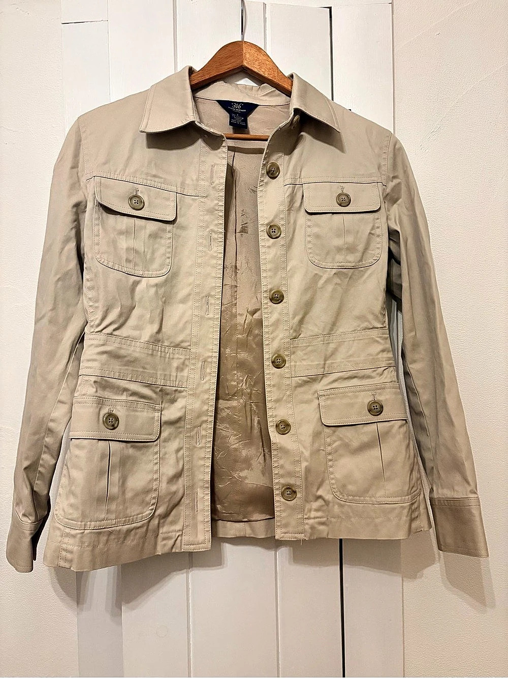 LIKE NEW! Tan Brooks Brothers Utility Chore Jacket Cotton Size 2